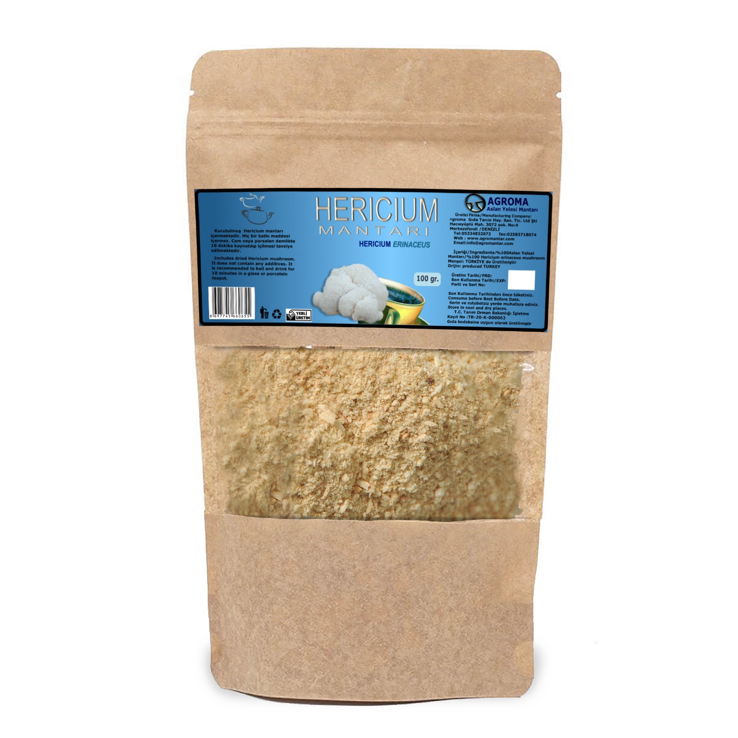 Hericium Öğütülmüş 100g